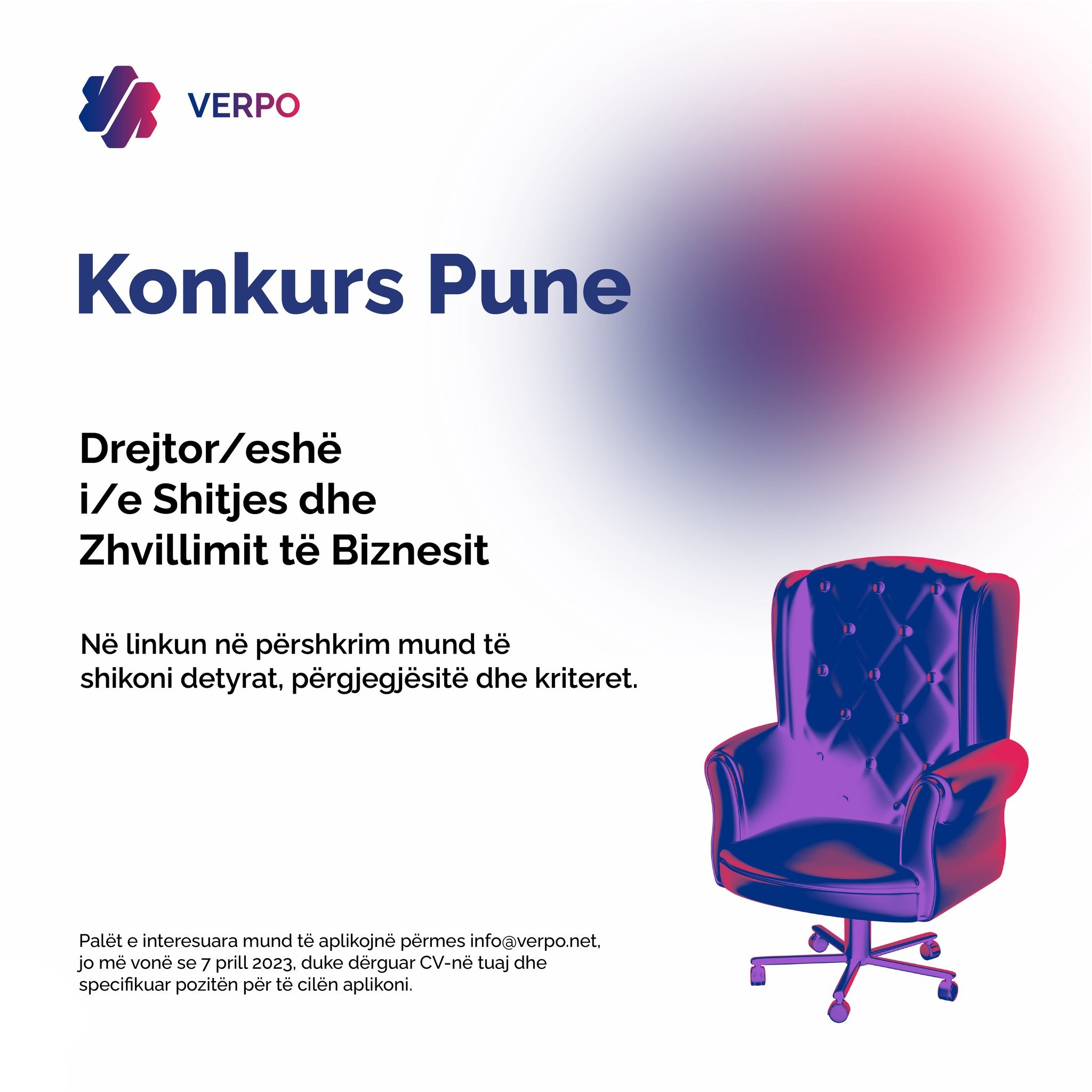 Drejtor/eshë i/e Shitjes dhe Zhvillimit të Biznesit